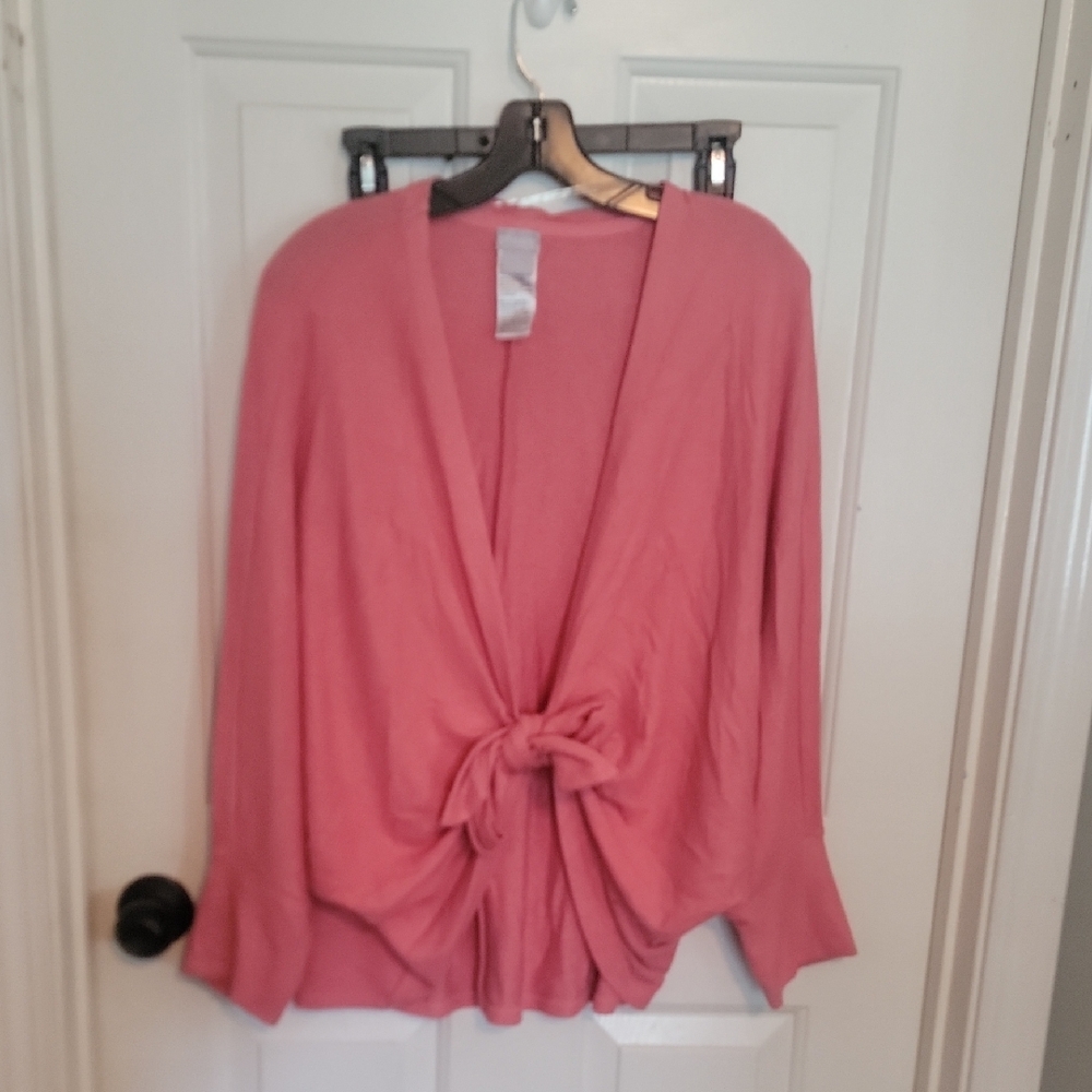 Pink Knotted Cardigan